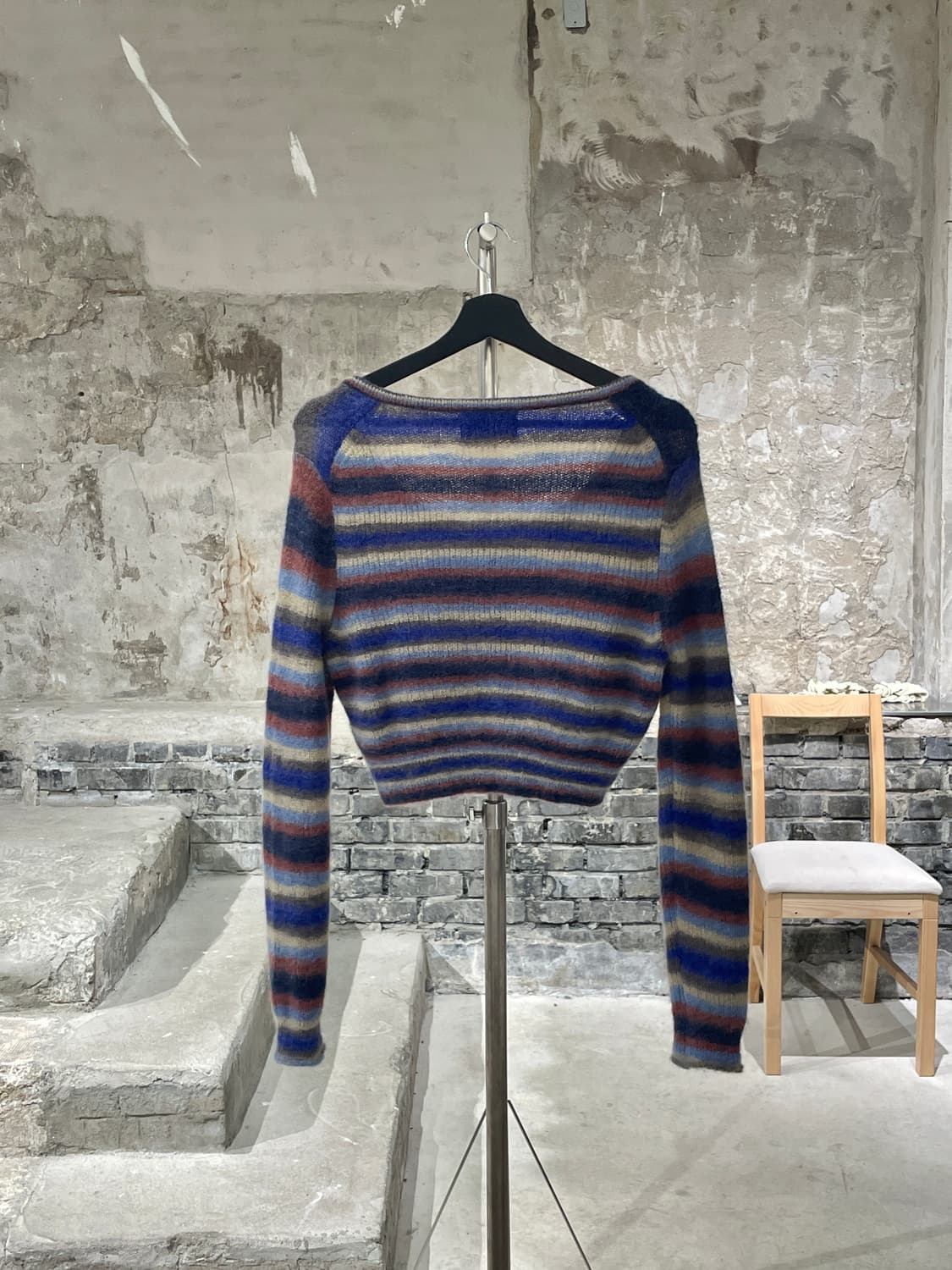 톰 그레이하운드 믹스 모헤어 스트라이프 가디건 상품이미지6