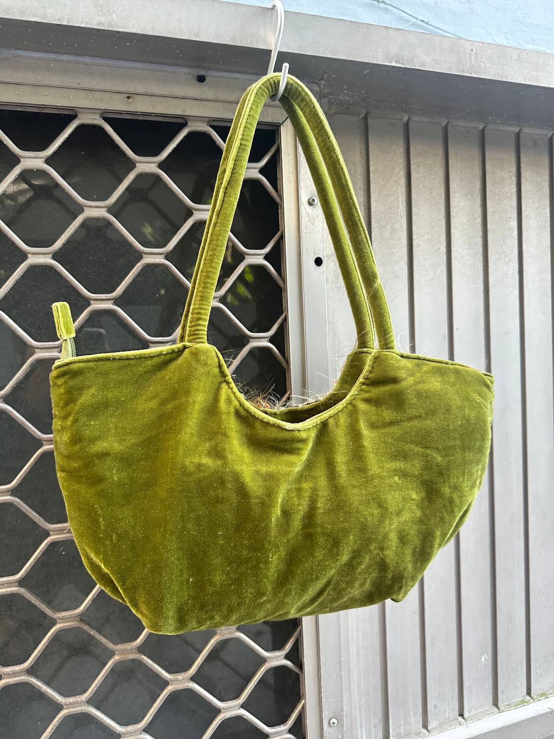 Vintage suede grren biz shoulder bag 상품이미지5
