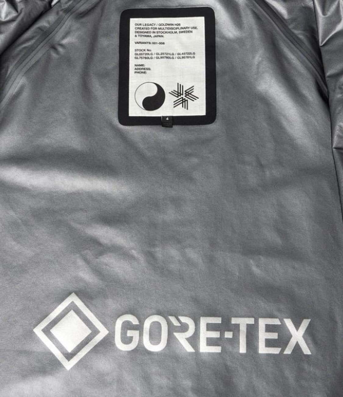 아워레가시 x 골드윈 고어텍스 3L 자켓 새상품 상품이미지5