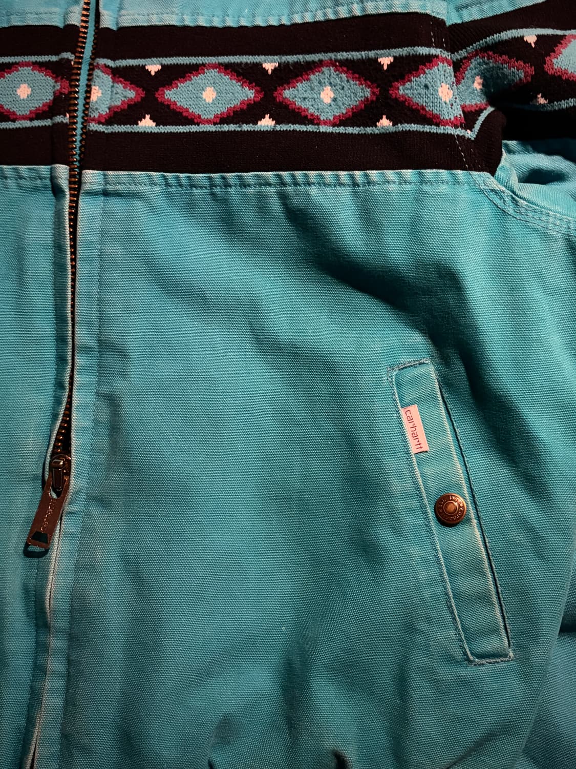 90s 칼하트 아즈텍 산타페 JQ041 TEAL L USA🇺🇸 상품이미지6