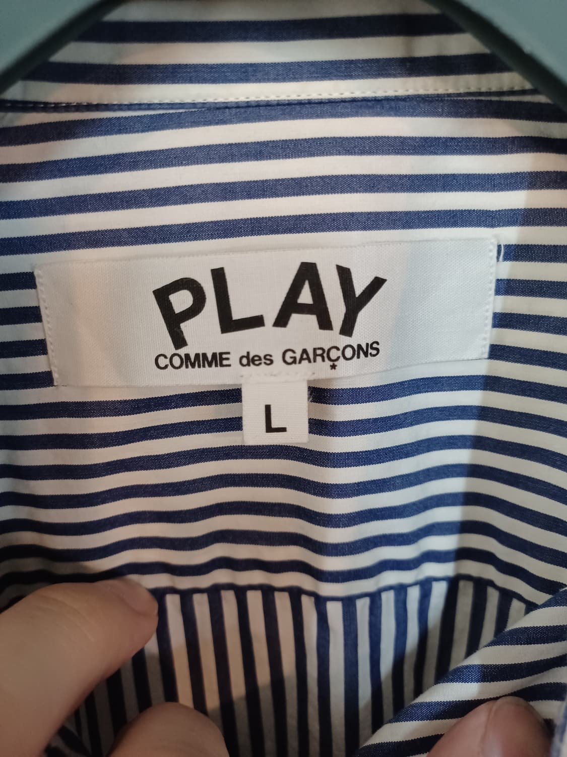 꼼데가르송 여성 스트라이프 긴팔 셔츠남방 L 상품이미지3