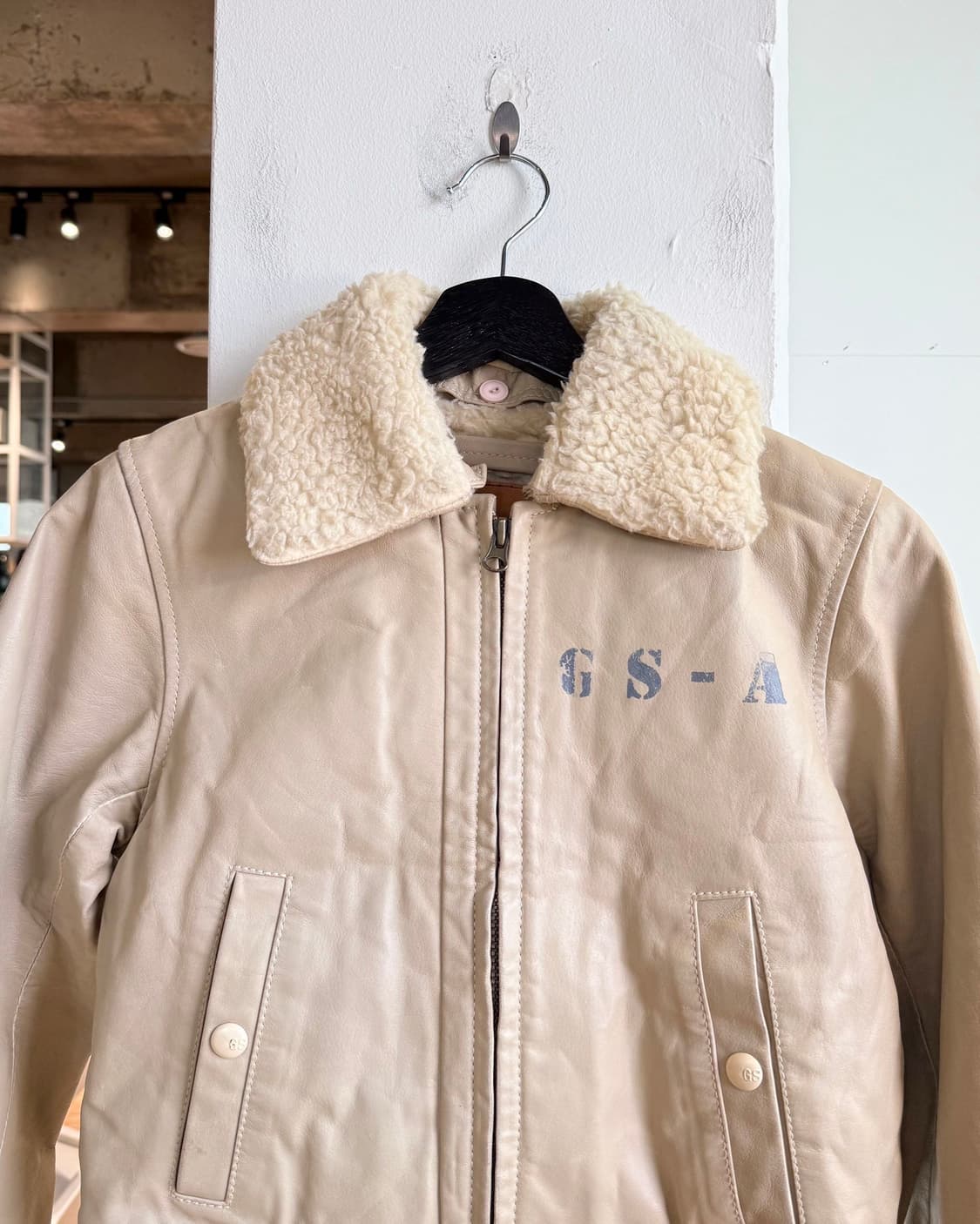 지스타 베이지 gs-a 레더 자켓  상품이미지2