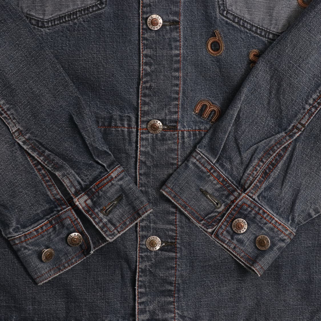 90's 올드스쿨 자수 데님 자켓 A1703 상품이미지5