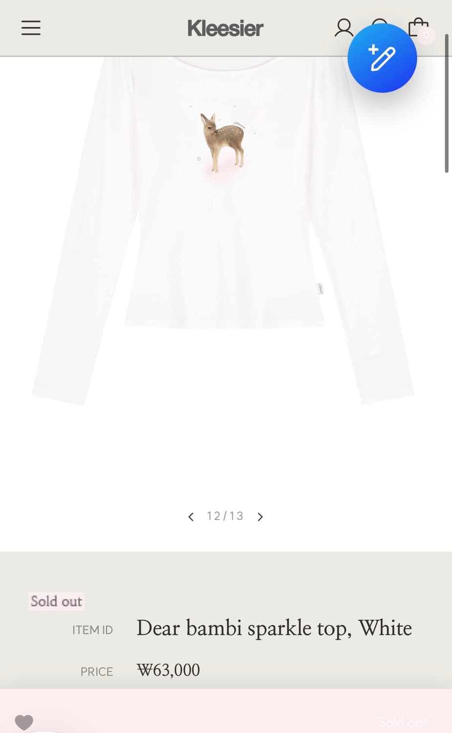 클리시어 디어 밤비 스파클 탑 상품이미지2