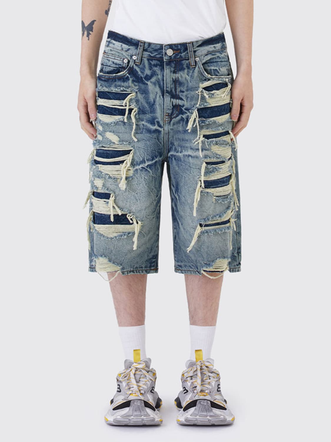 스모크라이즈 HEAVY REPAIR DENIM SHORTS 청바지 28 상품이미지2