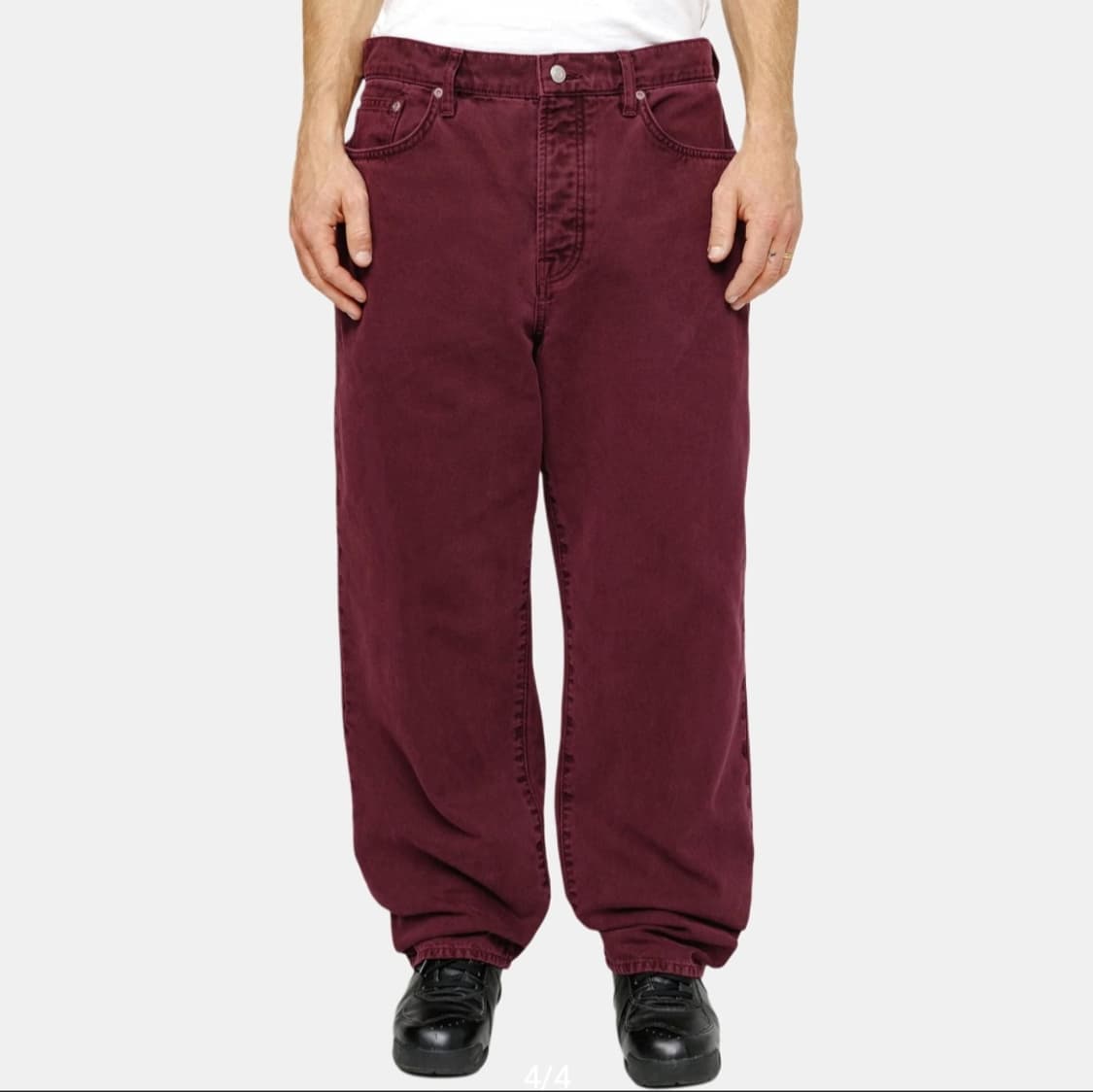 [새상품] 스투시 워시드 캔버스 빅올진 판매합니다 (버건디/32사이즈) 상품이미지1