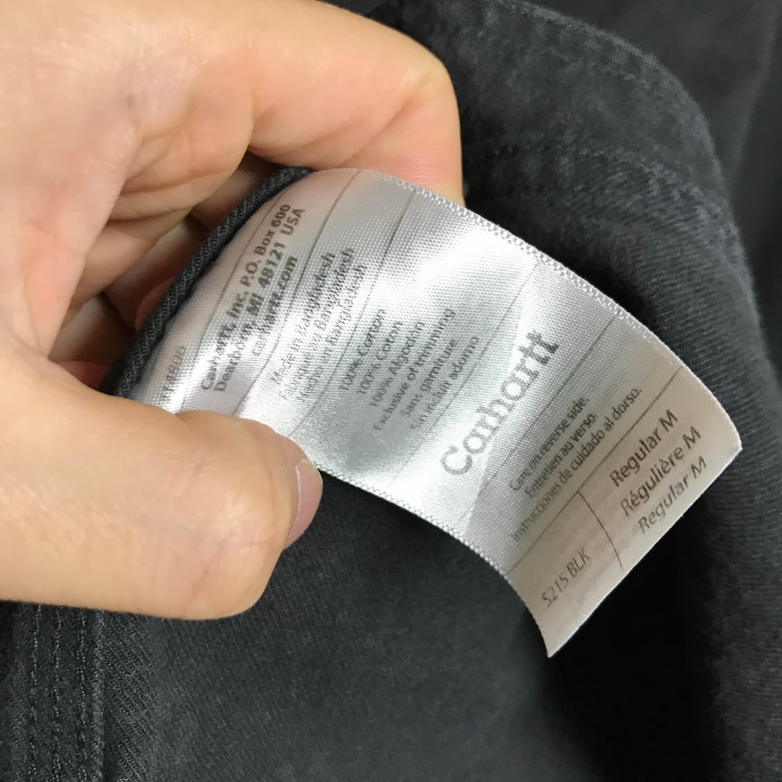 칼하트 시그니처로고 흑청색 셔츠 상품이미지5