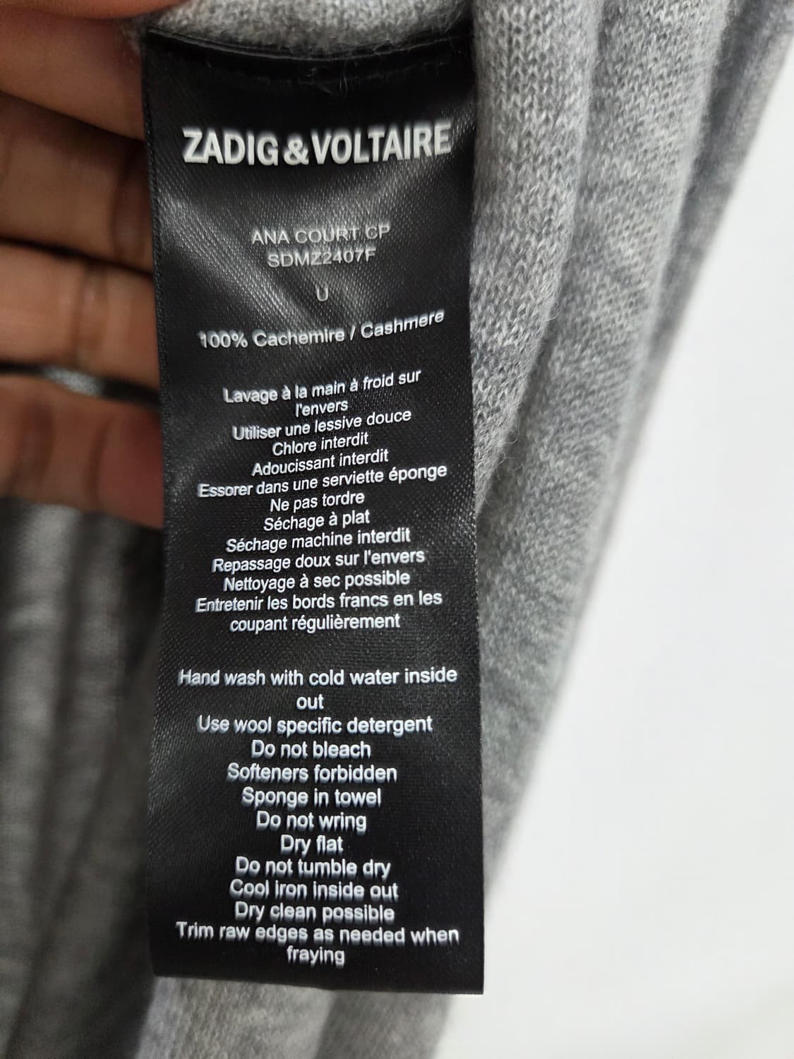ZADIG & VOLTAIRE 캐시미어 숄 가디건 상품이미지5