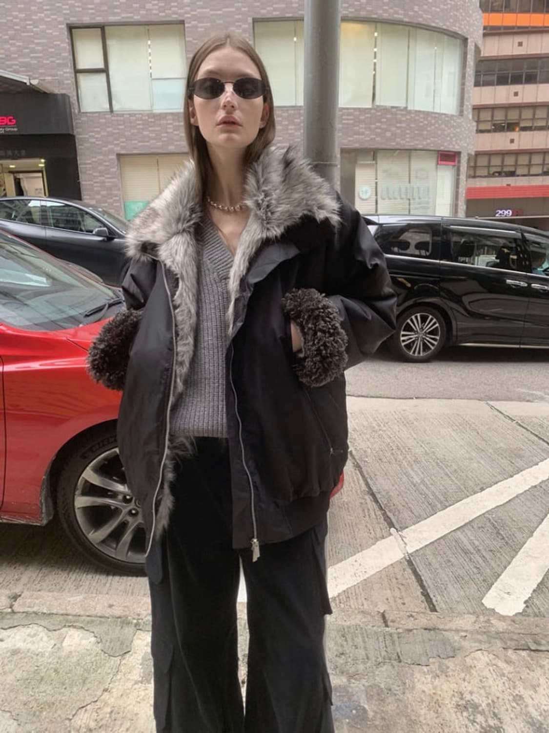 lonslan 하이넥 리버시블 퍼자켓 / 오늘 구매시 13 상품이미지1