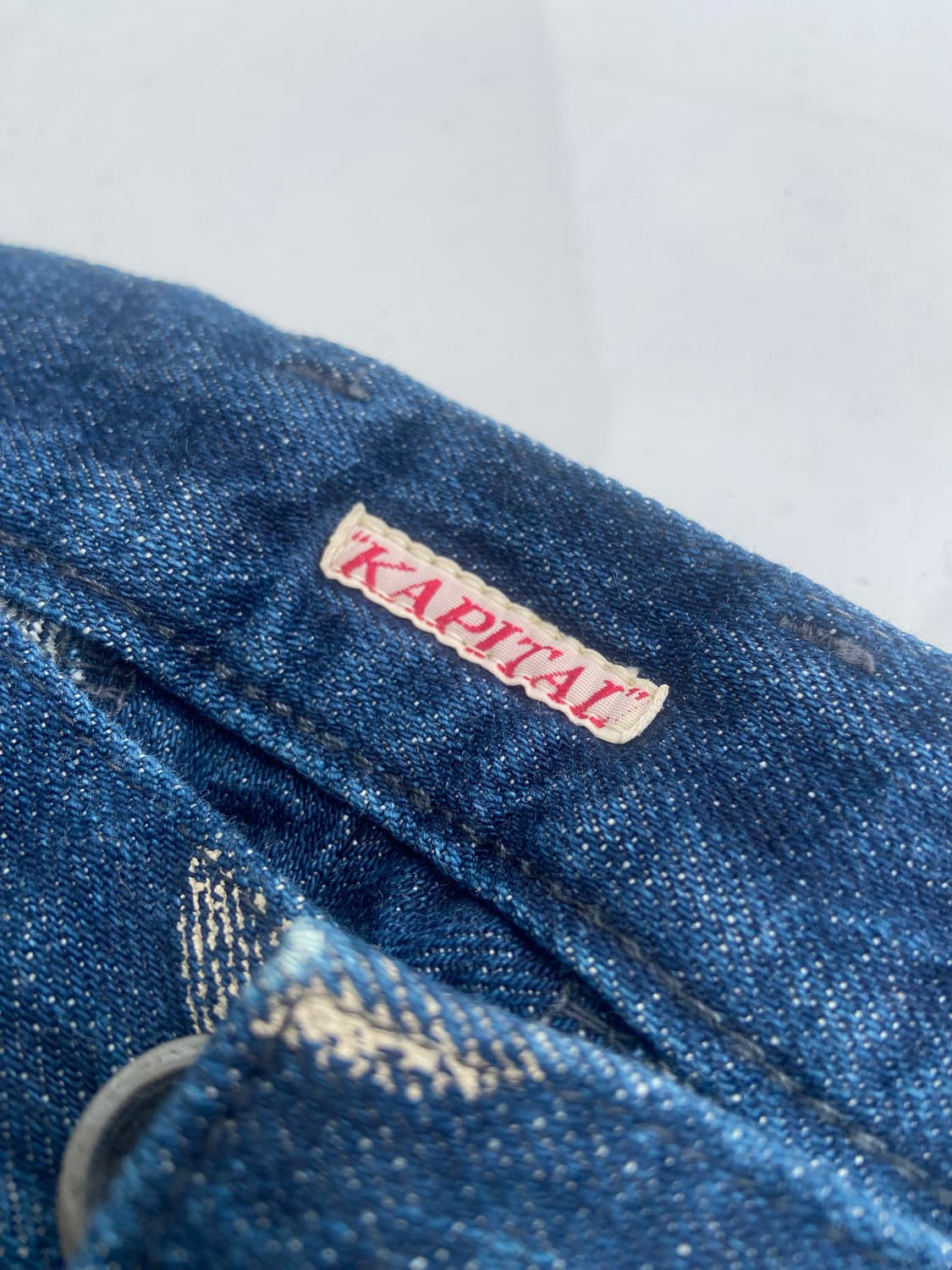 KAPITAL 캐피탈 인디고 도트 데님 와이드 팬츠  상품이미지7