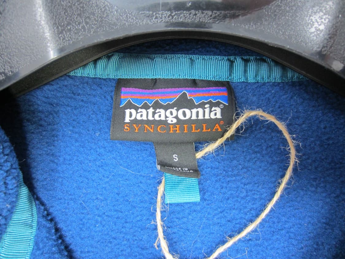 12FW 파타고니아 신칠라 스냅-T 플리스 블루 브라운 옐로우 투톤 상품이미지4