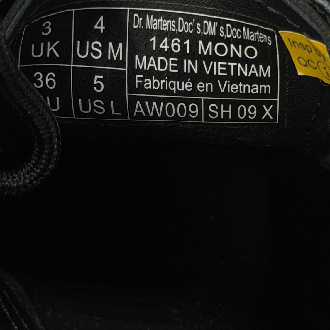 닥터마틴 1461 모노 블랙 220 UK3 상품이미지6