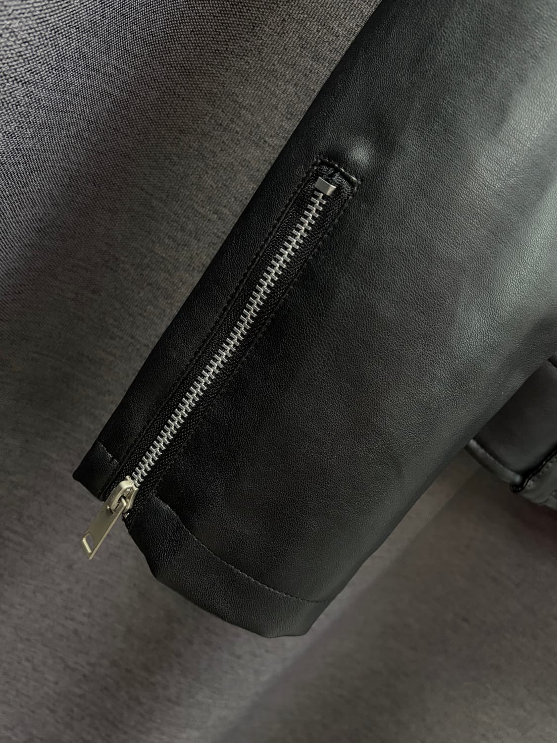 ODDOZ 블랙 레더 싱글 라이더 자켓 상품이미지6