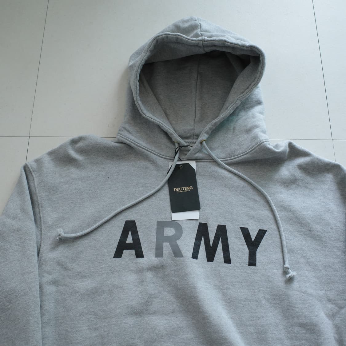 [Deutero] 듀테로 ARMY 후디 멜란지 그레이 (M)-새상품 상품이미지2