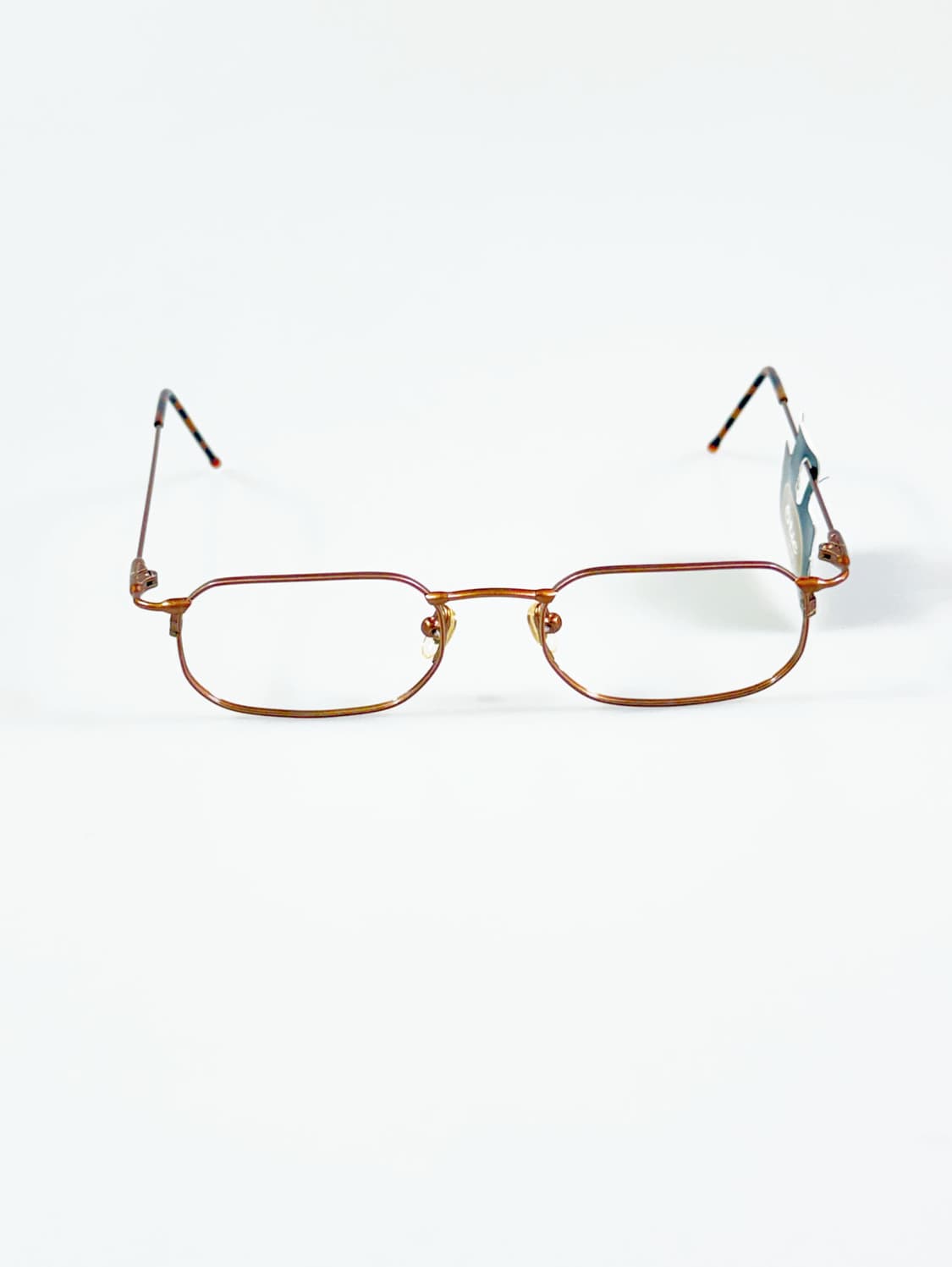 90s OTIC 슬림 스퀘어 메탈 프레임 빈티지 안경 상품이미지1