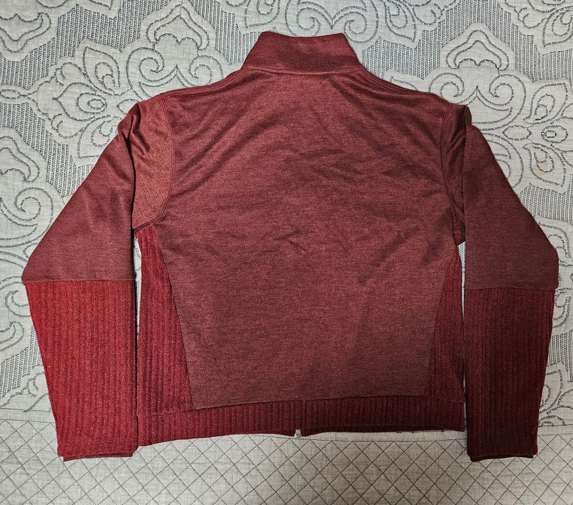 [4] 해칭룸 더블 슬리브 트랙 가디건 다크 레드 버건디 상품이미지3
