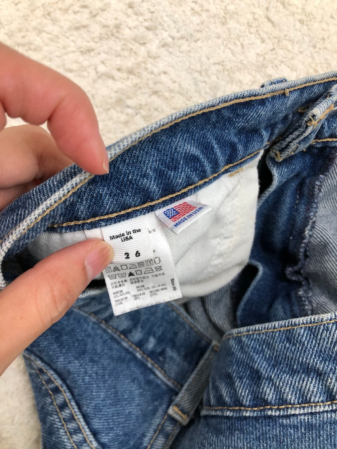 아메리칸어페럴 숏팬츠 진청 상품이미지5