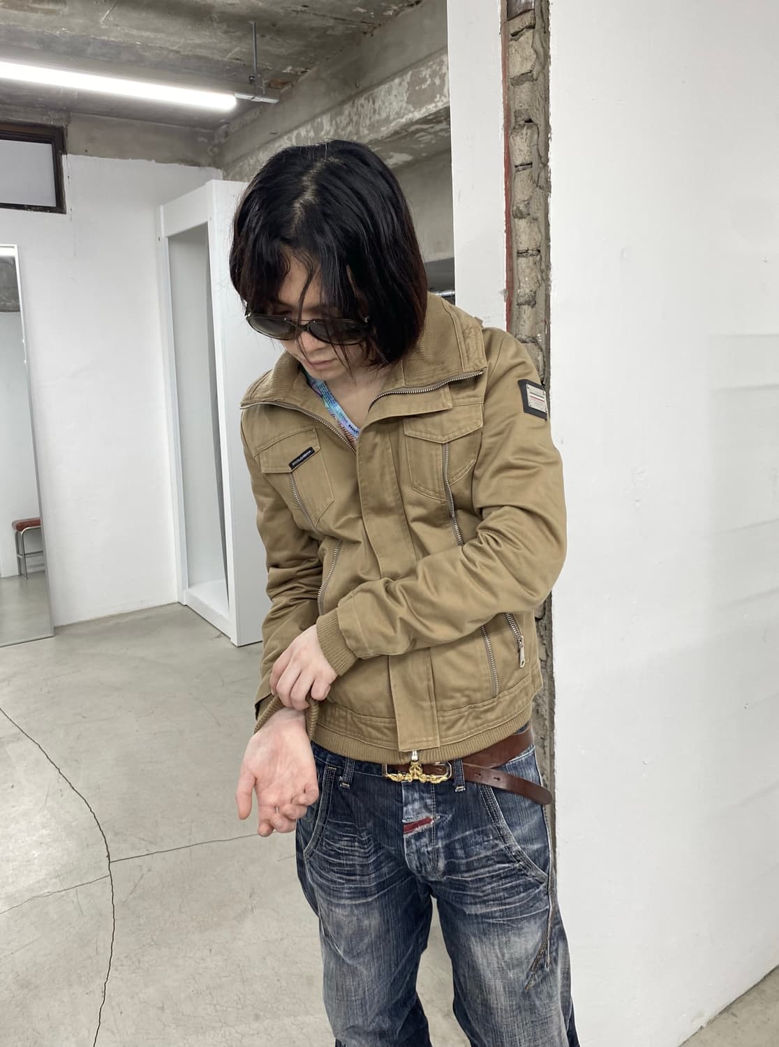 돌체앤가바나 실버 플레이트 하이넥 지퍼 자켓 상품이미지1