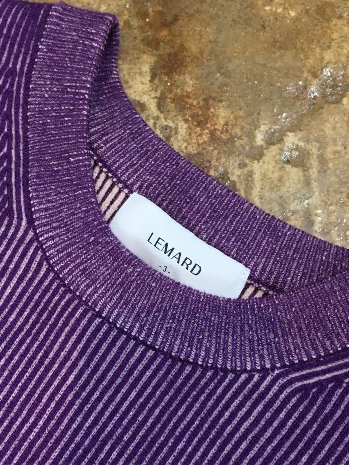 르마드 투톤 사선 라운드 니트 상품이미지3