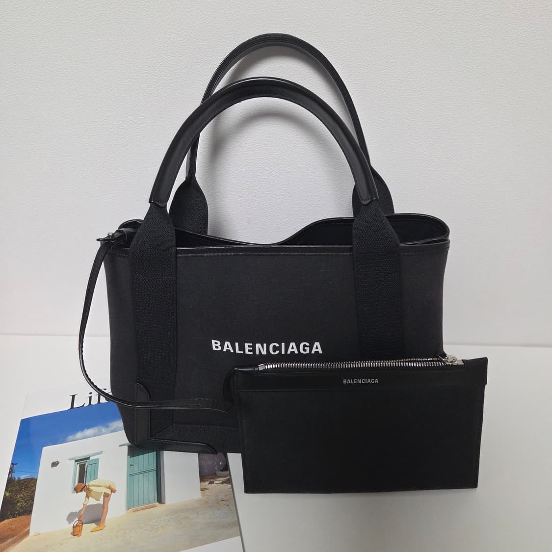 BALENCIAGA 발렌시아가 정품 카바스 스몰 토트백 숄더백 캔버스백 상품이미지7
