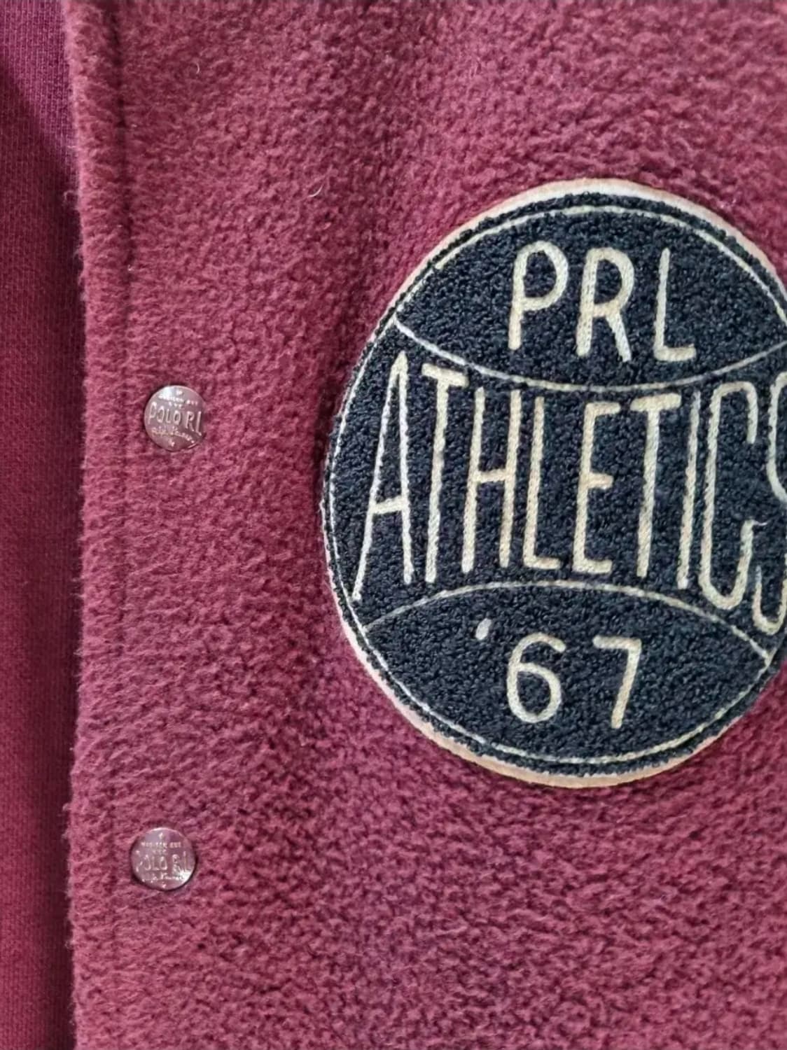 폴로랄프로렌 양털 플리스 베이스볼 바시티 자켓 M 상품이미지3