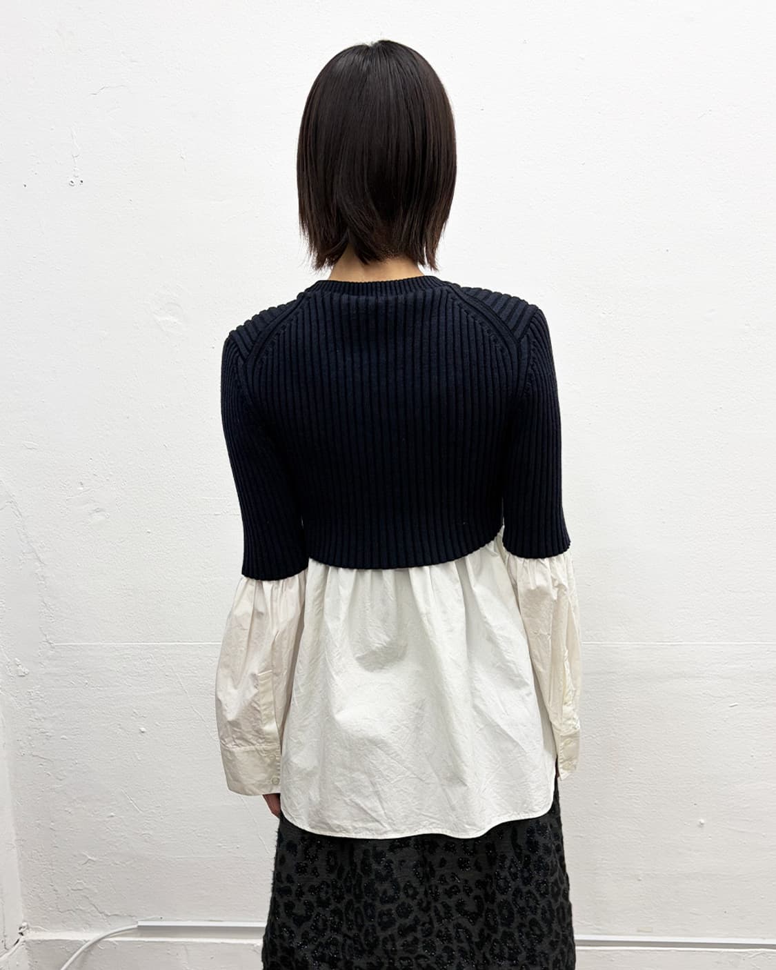 겐조 하이브리드 셔츠 니트 탑 상품이미지2