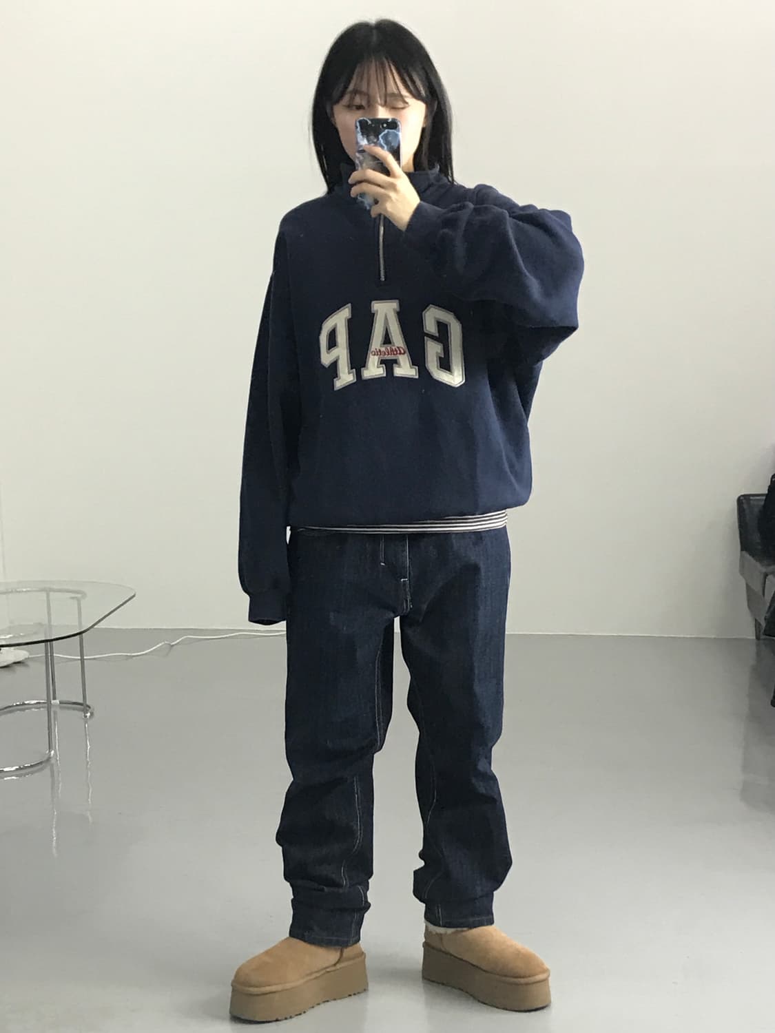  90s 올드스쿨 갭 하프집업 맨투맨 상품이미지2