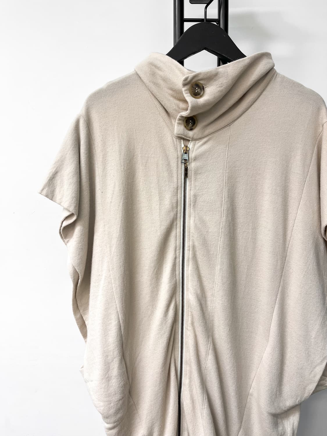 디젤 블랙 골드 드레이프 후드 집 베스트 상품이미지3