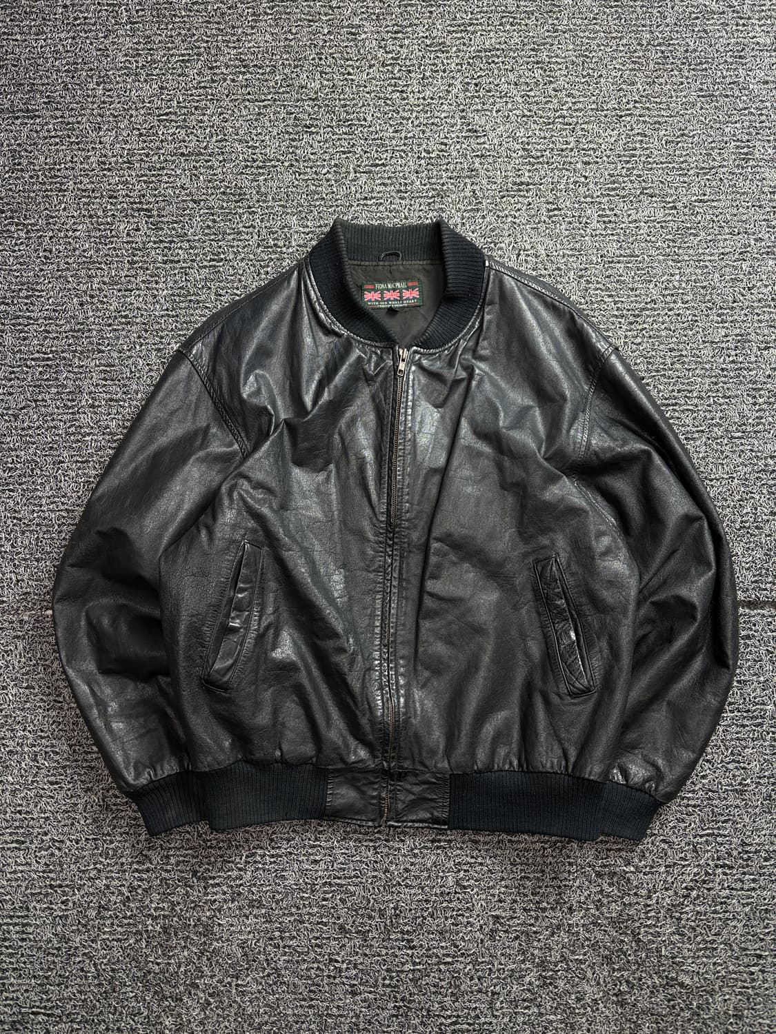 90s 빈티지 아카이브 소가죽 봄버 레더 자켓 2354 상품이미지2