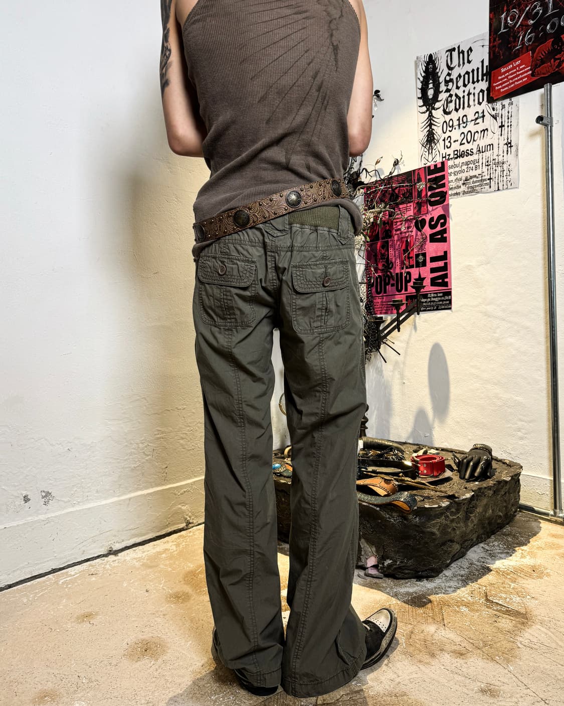 Vintage Military Washed  Flare Pants 상품이미지8