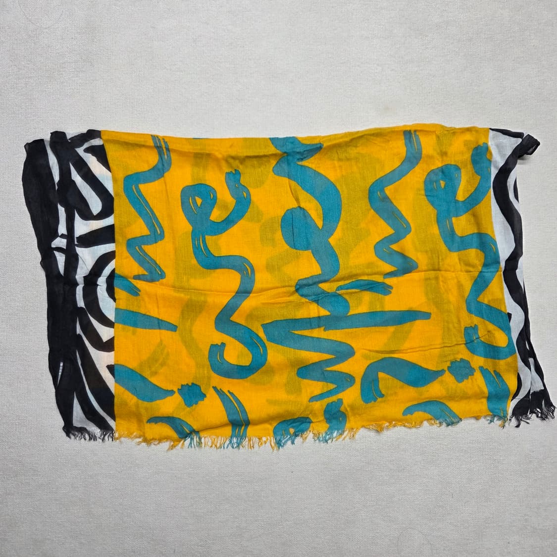 ZARA 아방가르드 추상 패턴 롱 스카프 상품이미지2