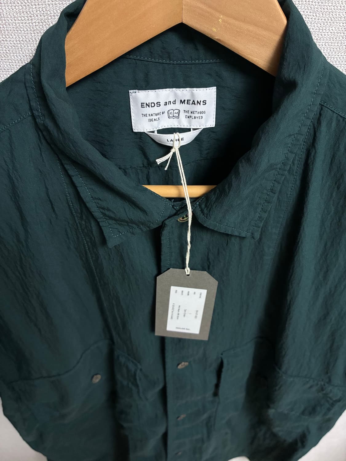 엔즈앤드민즈 25ss corfu shirts 셔츠 darkgreen컬러 상품이미지4