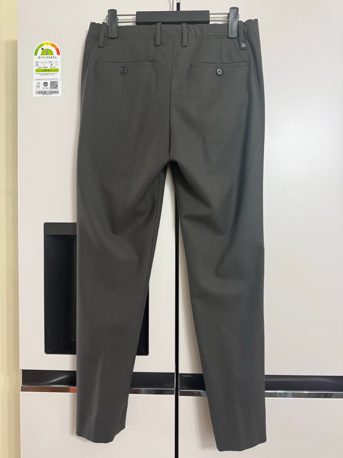 알레그리 카키브라운 밴딩 슬랙스 78 ( 30 ) 상품이미지4