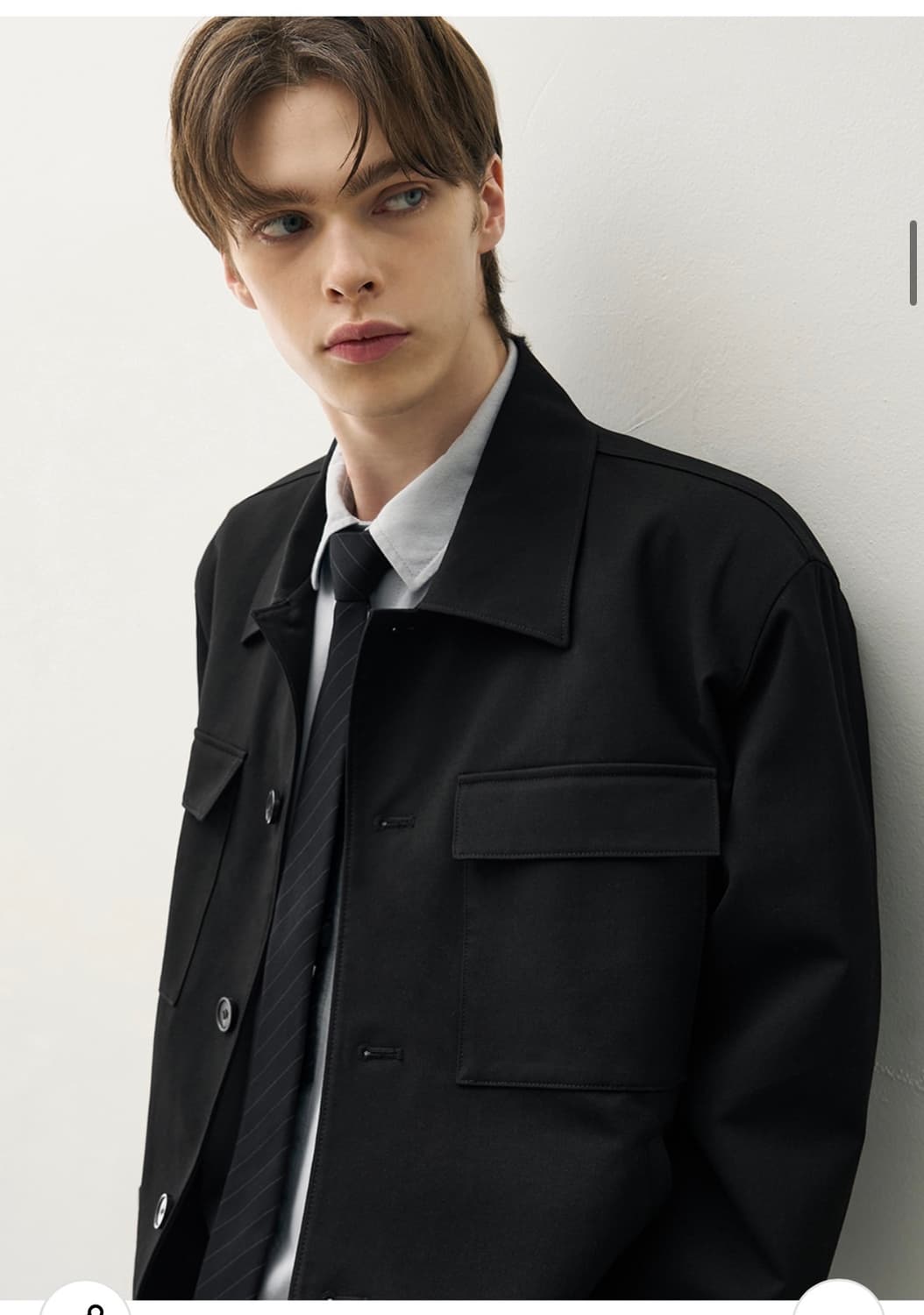 (XL) 드로우핏 도브 울 하이드 블루종 자켓 [BLACK] 판매 상품이미지5