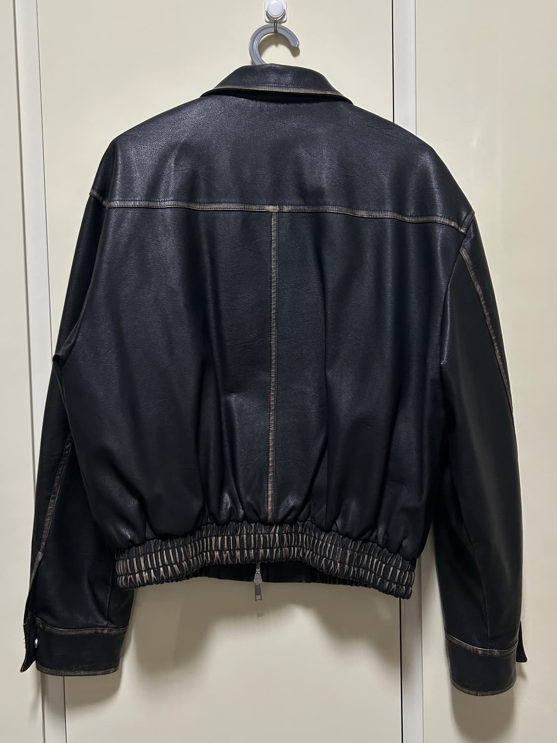 블랙업 [MADE] 히벤 빈티지 레더점퍼 (블랙) 상품이미지2