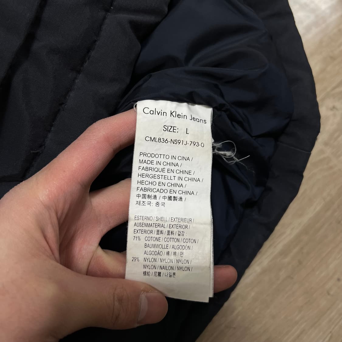 캘빈클라인 진스 덕다운 후드 파카 야상패딩 점퍼 [네이비] L/100 상품이미지6