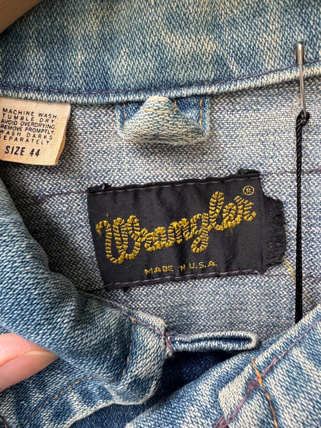 70-80‘s 랭글러 데님 자켓 made in usa 상품이미지5