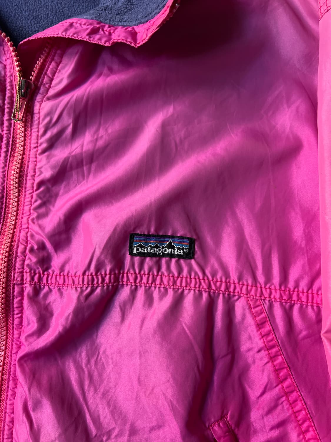 [L]80's 파타고니아 USA 하드 페이딩 나일론 쉘드 웜업 자켓 상품이미지3