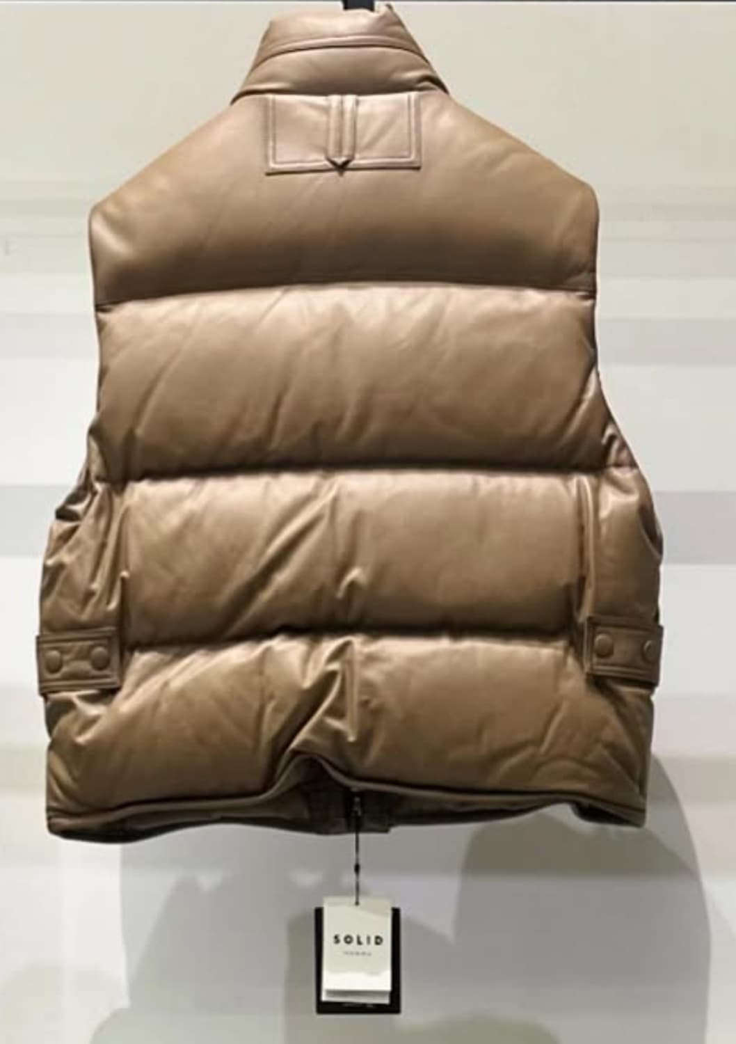 솔리드옴므 리얼래더 가죽패딩조끼 50사이즈 상품이미지2