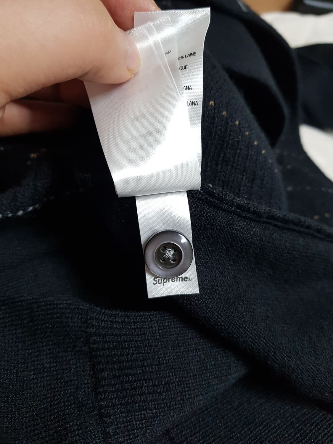 슈프림 헤링본 가디건 블랙 25SS 상품이미지8