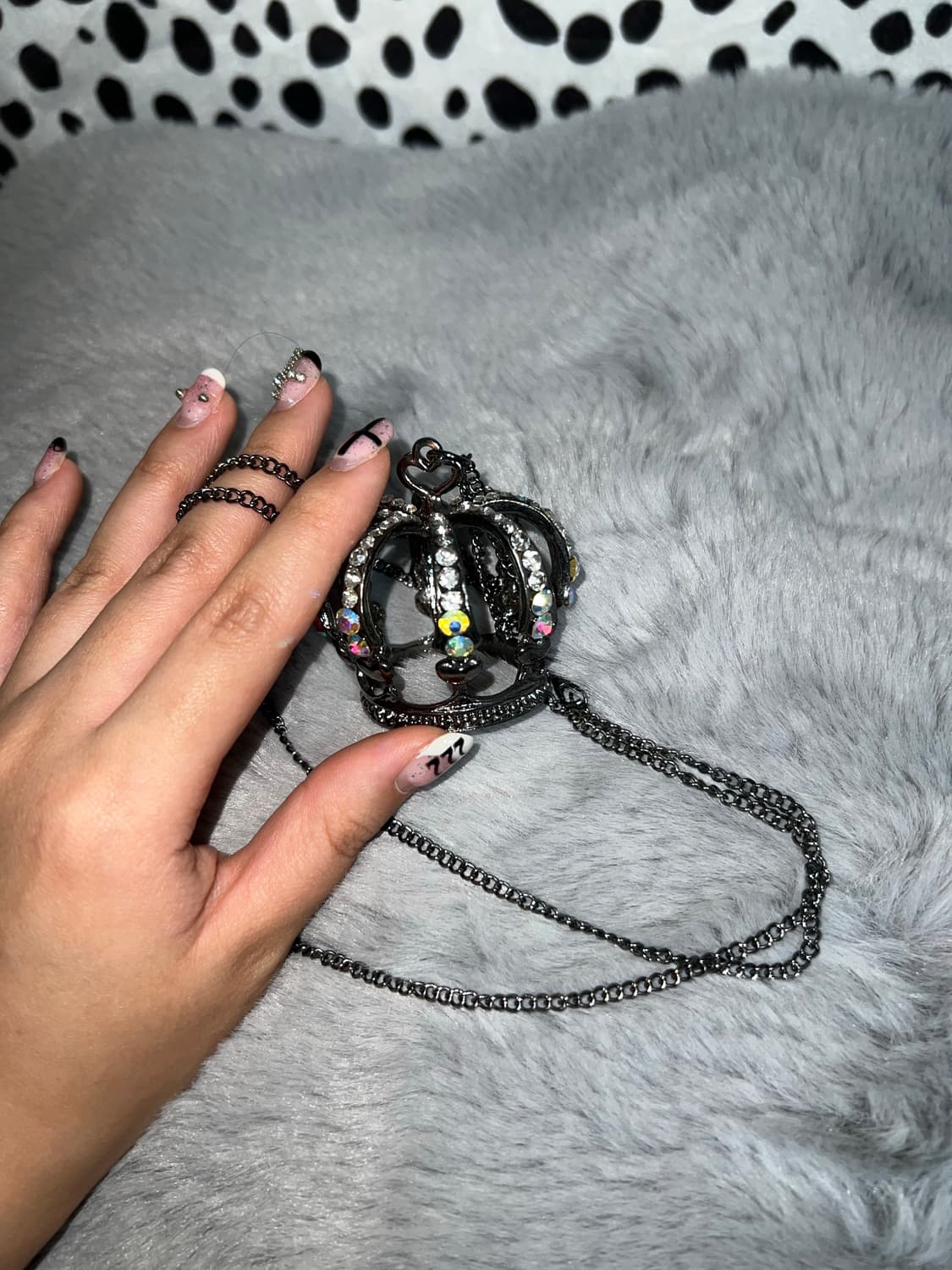 빈티지 엔틱 왕관 갸루 펑크 목걸이  상품이미지2