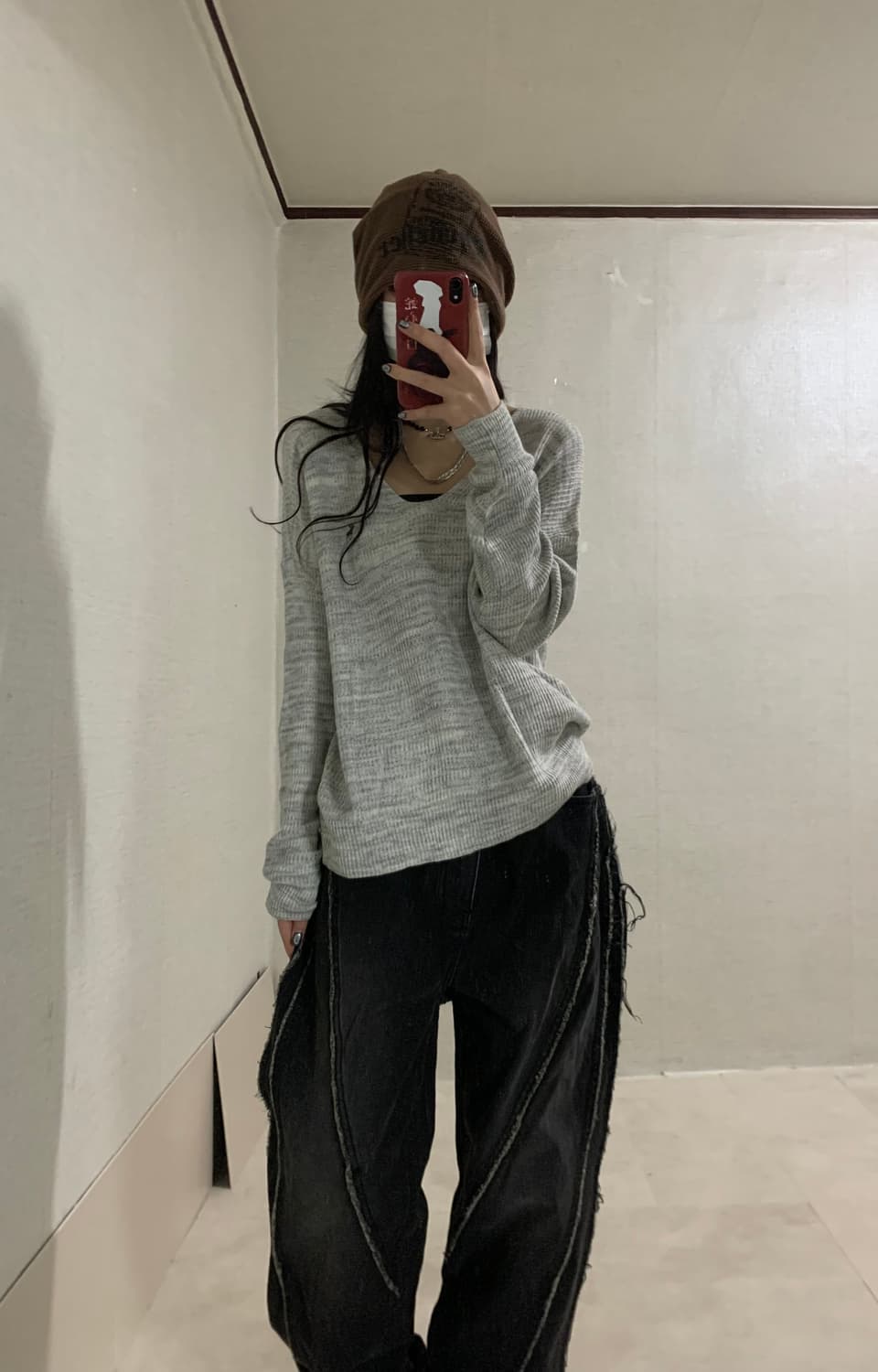 Abercrombie oatmeal gray knit 상품이미지2