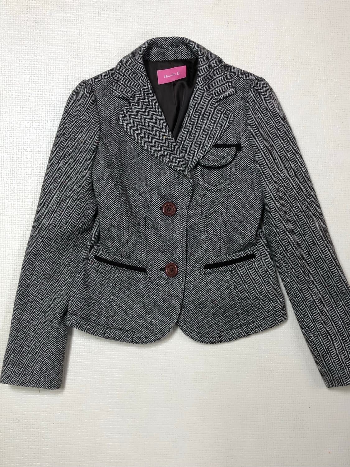 빈티지 브라운 울 헤링본 자켓 상품이미지9