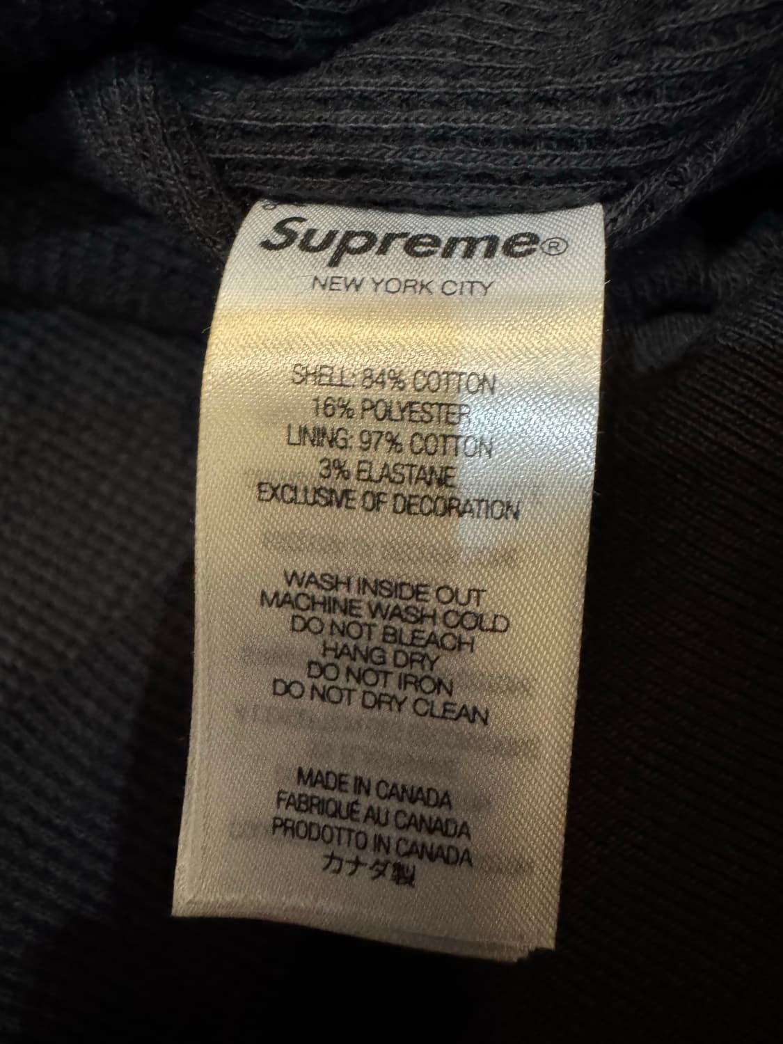 [L] 슈프림 아크 써멀 라인드 집업 후드 스웨트 셔츠 블랙 24FW 상품이미지7