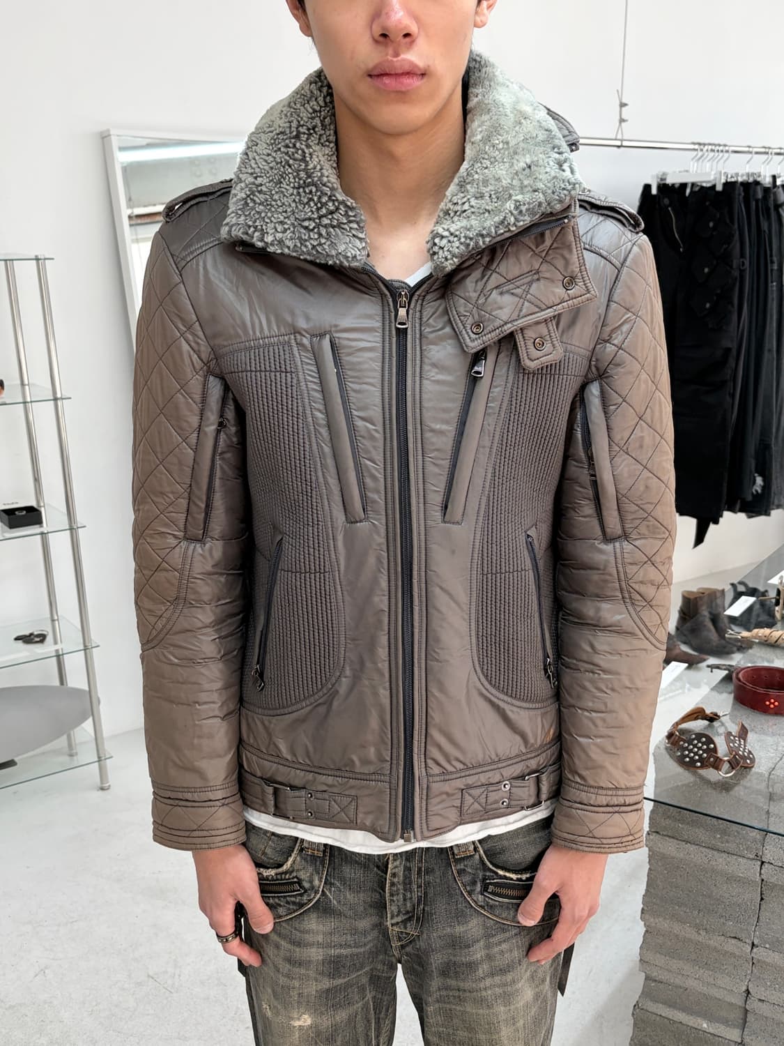 08fw 돌체앤가바나 아스트로 하이넥 10지퍼 자켓 상품이미지2