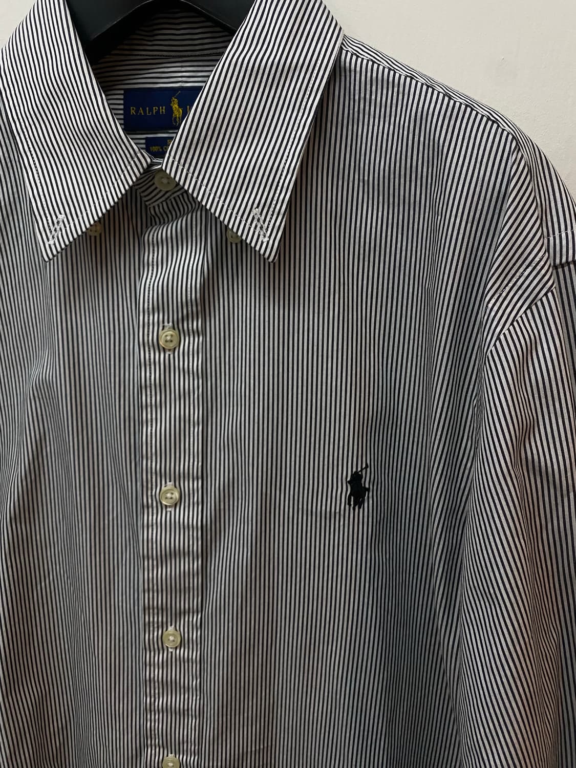정품 폴로 랄프로렌 스트라이프 셔츠 M 슬림핏 상품이미지3