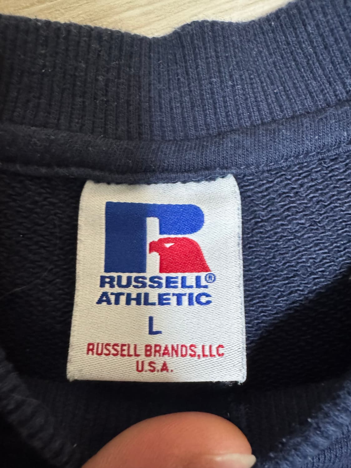 00s 빈티지 러셀 스웻셔츠 네이비 L  상품이미지3