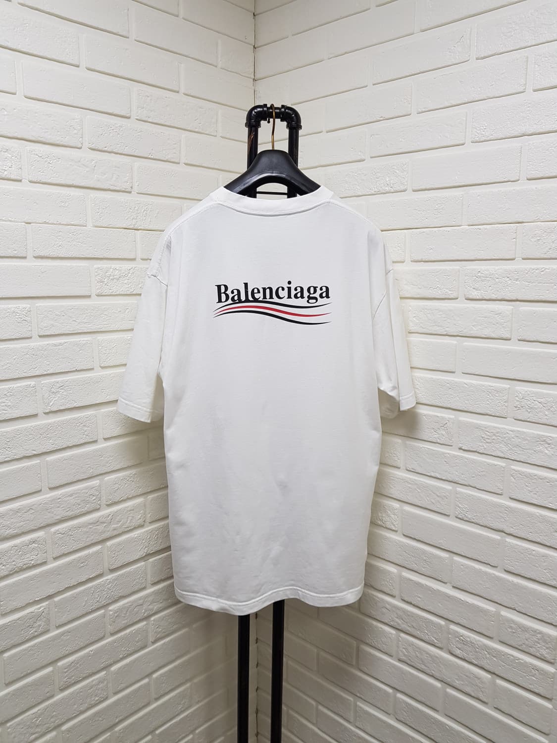 [m/정품] balenciaga 발렌시아가 웨이브 로고 반팔 상품이미지8