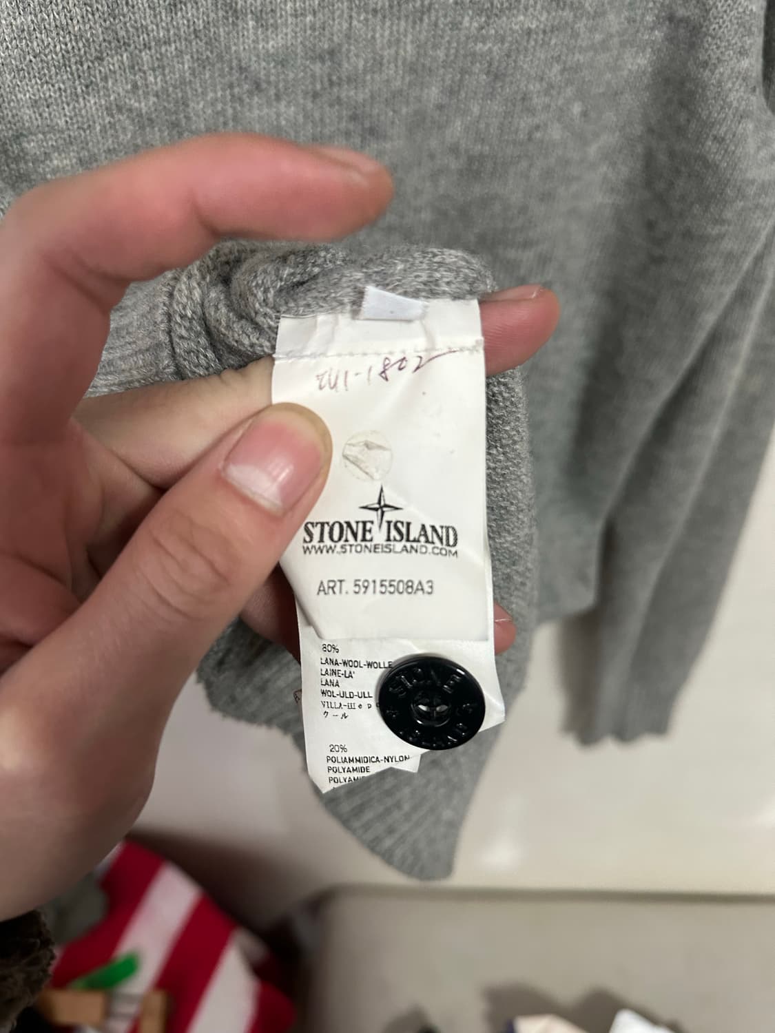 스톤아일랜드 니트  반집업 그레이M(95-100) 정품 상품이미지7