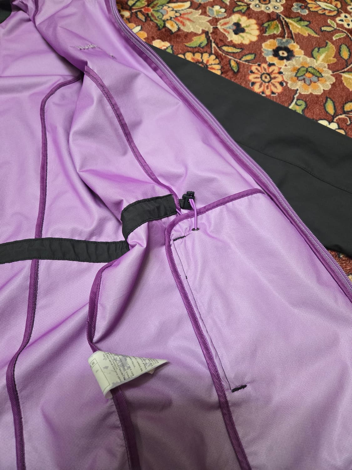 [Montbell] 몽벨 여성용 후드 바람막이 (M,차콜&퍼플) 상품이미지8